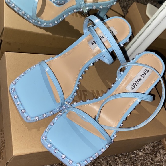 Steve Madden Zelle Blue Heels 
